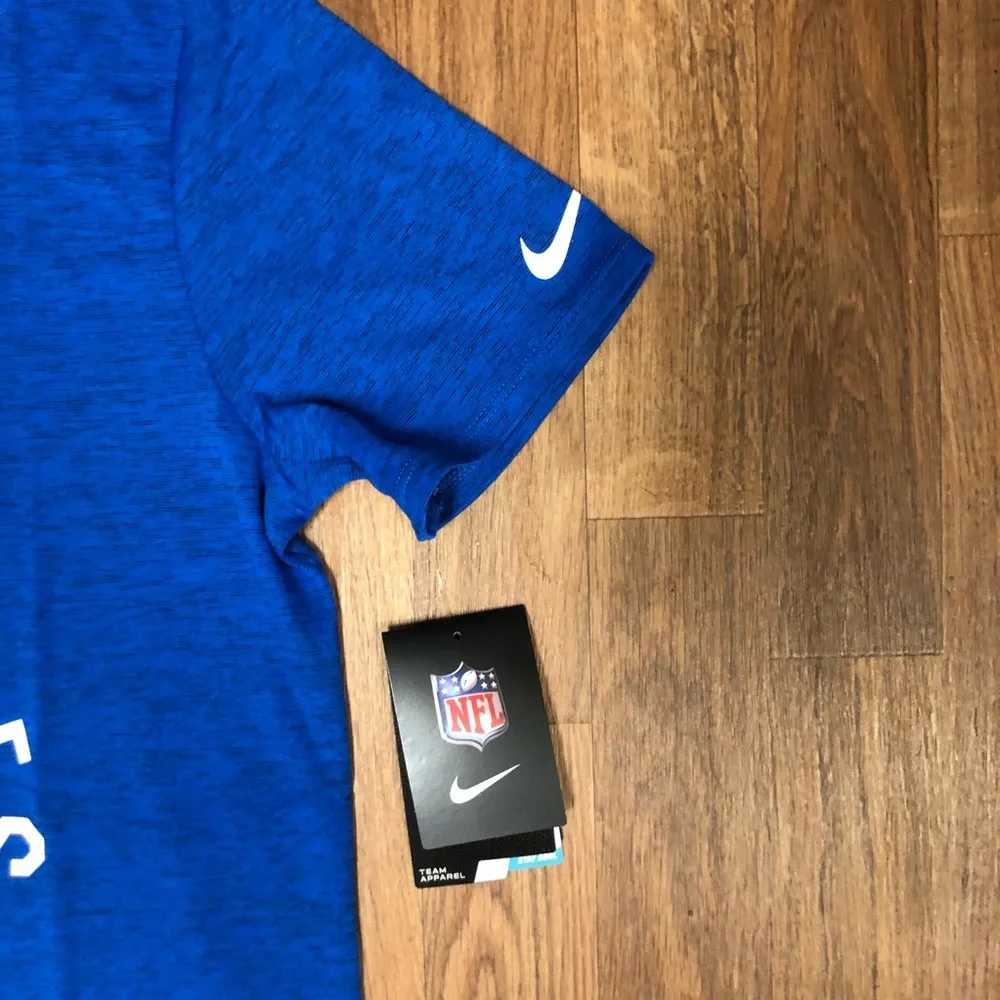 NWT Los Angeles Rams NFL Football Dri-Fit V-Neck Blue T-Shirt Medium